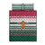 Christmas Cookies Bite Me Quilt Bed Set with Gingerbread Man Candy Canes and Snowflake Tree - Wonder Print Shop