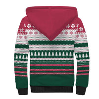 Christmas Cookies Bite Me Sherpa Hoodie with Gingerbread Man Candy Canes and Snowflake Tree - Wonder Print Shop