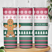 Christmas Cookies Bite Me Skinny Tumbler with Gingerbread Man Candy Canes and Snowflake Tree - Wonder Print Shop