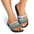 Christmas Cookies Bite Me Slide Sandals with Gingerbread Man Candy Canes and Snowflake Tree - Wonder Print Shop