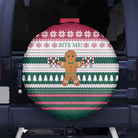 Christmas Cookies Bite Me Spare Tire Cover with Gingerbread Man Candy Canes and Snowflake Tree - Wonder Print Shop