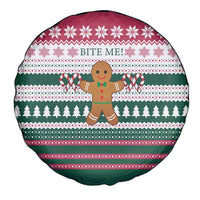 Christmas Cookies Bite Me Spare Tire Cover with Gingerbread Man Candy Canes and Snowflake Tree - Wonder Print Shop
