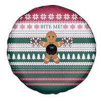 Christmas Cookies Bite Me Spare Tire Cover with Gingerbread Man Candy Canes and Snowflake Tree - Wonder Print Shop