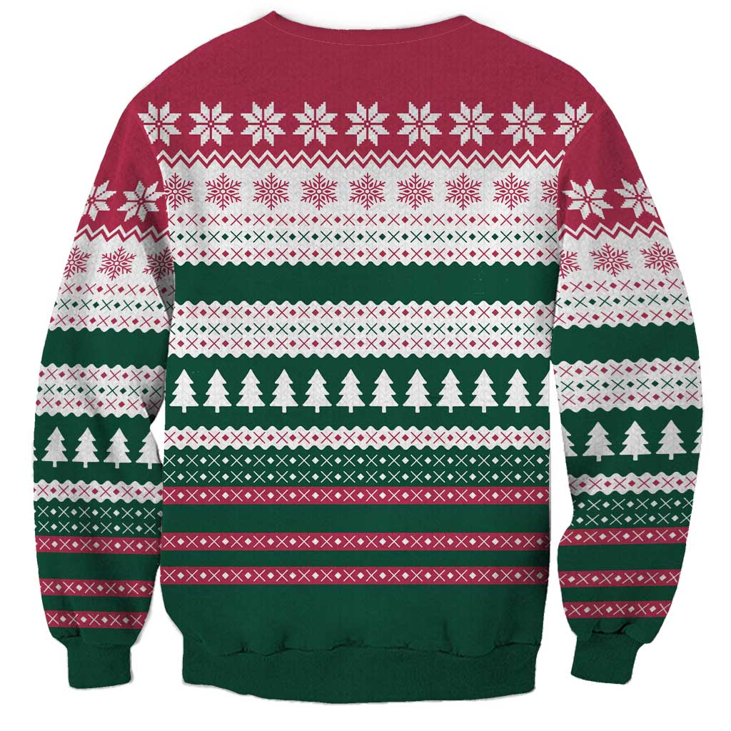 Christmas Cookies Bite Me Sweatshirt with Gingerbread Man Candy Canes and Snowflake Tree - Wonder Print Shop