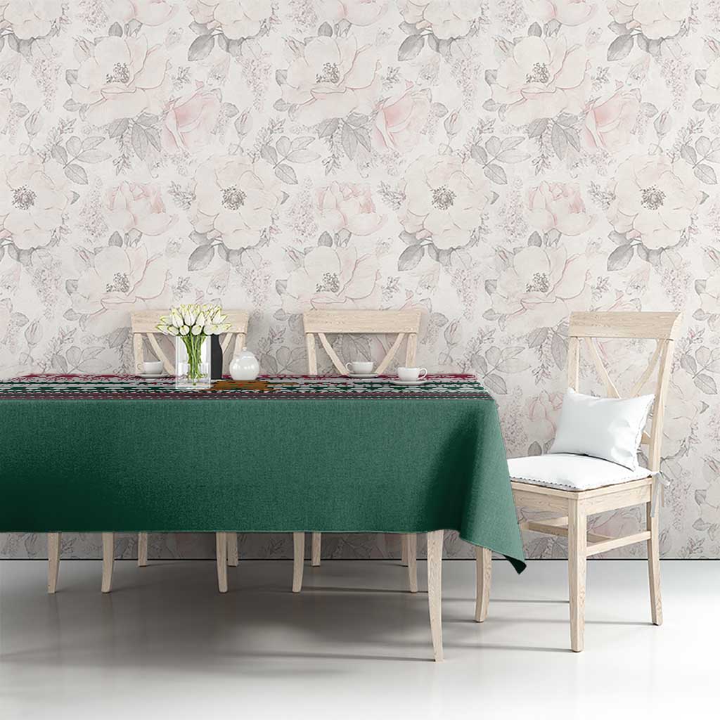 Christmas Cookies Bite Me Tablecloth with Gingerbread Man Candy Canes and Snowflake Tree - Wonder Print Shop