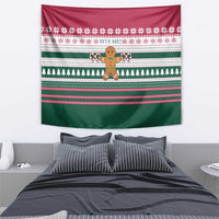 Christmas Cookies Bite Me Tapestry with Gingerbread Man Candy Canes and Snowflake Tree - Wonder Print Shop