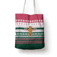 Christmas Cookies Bite Me Tote Bag with Gingerbread Man Candy Canes and Snowflake Tree - Wonder Print Shop