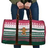 Christmas Cookies Bite Me Travel Bag with Gingerbread Man Candy Canes and Snowflake Tree - Wonder Print Shop