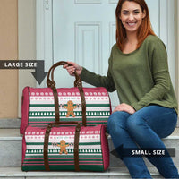 Christmas Cookies Bite Me Travel Bag with Gingerbread Man Candy Canes and Snowflake Tree - Wonder Print Shop