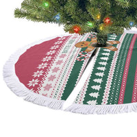 Christmas Cookies Bite Me Tree Skirt with Gingerbread Man Candy Canes and Snowflake Tree - Wonder Print Shop