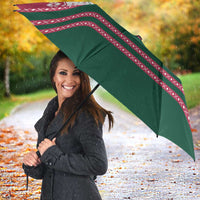 Christmas Cookies Bite Me Umbrella with Gingerbread Man Candy Canes and Snowflake Tree - Wonder Print Shop