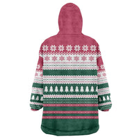 Christmas Cookies Bite Me Wearable Blanket Hoodie with Gingerbread Man Candy Canes and Snowflake Tree - Wonder Print Shop