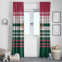 Christmas Cookies Bite Me Window Curtain with Gingerbread Man Candy Canes and Snowflake Tree - Wonder Print Shop