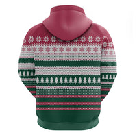 Christmas Cookies Bite Me Zip Hoodie with Gingerbread Man Candy Canes and Snowflake Tree - Wonder Print Shop