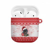 Christmas Dachshund Dog AirPods Case Santa Hat Woof Snowflake Paw Design - Wonder Print Shop