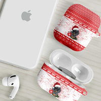 Christmas Dachshund Dog AirPods Case Santa Hat Woof Snowflake Paw Design - Wonder Print Shop