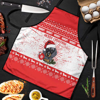 Christmas Dachshund Dog Apron Santa Hat Woof Snowflake Paw Design - Wonder Print Shop