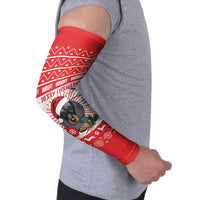 Christmas Dachshund Dog Arm Sleeves Santa Hat Woof Snowflake Paw Design - Wonder Print Shop