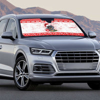 Christmas Dachshund Dog Auto Sun Shade Santa Hat Woof Snowflake Paw Design - Wonder Print Shop