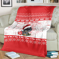 Christmas Dachshund Dog Blanket Santa Hat Woof Snowflake Paw Design - Wonder Print Shop