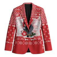 Christmas Dachshund Dog Blazer Santa Hat Woof Snowflake Paw Design - Wonder Print Shop