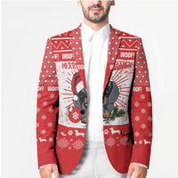 Christmas Dachshund Dog Blazer Santa Hat Woof Snowflake Paw Design - Wonder Print Shop