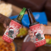 Christmas Dachshund Dog 4 in 1 Can Cooler Tumbler Santa Hat Woof Snowflake Paw Design - Wonder Print Shop