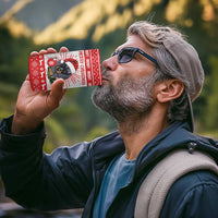 Christmas Dachshund Dog 4 in 1 Can Cooler Tumbler Santa Hat Woof Snowflake Paw Design - Wonder Print Shop