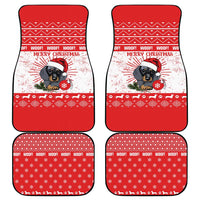 Christmas Dachshund Dog Car Mats Santa Hat Woof Snowflake Paw Design - Wonder Print Shop