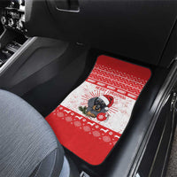 Christmas Dachshund Dog Car Mats Santa Hat Woof Snowflake Paw Design - Wonder Print Shop