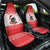 Christmas Dachshund Dog Car Seat Cover Santa Hat Woof Snowflake Paw Design - Wonder Print Shop