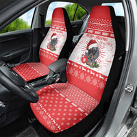 Christmas Dachshund Dog Car Seat Cover Santa Hat Woof Snowflake Paw Design - Wonder Print Shop