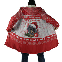 Christmas Dachshund Dog Cloak Santa Hat Woof Snowflake Paw Design - Wonder Print Shop