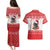 Christmas Dachshund Dog Couples Matching Puletasi and Hawaiian Shirt Santa Hat Woof Snowflake Paw Design - Wonder Print Shop