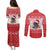 Christmas Dachshund Dog Couples Matching Puletasi and Long Sleeve Button Shirt Santa Hat Woof Snowflake Paw Design - Wonder Print Shop