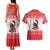Christmas Dachshund Dog Couples Matching Tank Maxi Dress and Hawaiian Shirt Santa Hat Woof Snowflake Paw Design - Wonder Print Shop