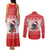 Christmas Dachshund Dog Couples Matching Tank Maxi Dress and Long Sleeve Button Shirt Santa Hat Woof Snowflake Paw Design - Wonder Print Shop