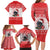 Christmas Dachshund Dog Family Matching Long Sleeve Bodycon Dress and Hawaiian Shirt Santa Hat Woof Snowflake Paw Design - Wonder Print Shop