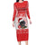 Christmas Dachshund Dog Family Matching Long Sleeve Bodycon Dress and Hawaiian Shirt Santa Hat Woof Snowflake Paw Design - Wonder Print Shop