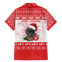 Christmas Dachshund Dog Family Matching Mermaid Dress and Hawaiian Shirt Santa Hat Woof Snowflake Paw Design - Wonder Print Shop