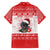 Christmas Dachshund Dog Family Matching Off The Shoulder Long Sleeve Dress and Hawaiian Shirt Santa Hat Woof Snowflake Paw Design - Wonder Print Shop