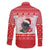 Christmas Dachshund Dog Family Matching Off The Shoulder Long Sleeve Dress and Hawaiian Shirt Santa Hat Woof Snowflake Paw Design - Wonder Print Shop