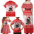 Christmas Dachshund Dog Family Matching Off Shoulder Maxi Dress and Hawaiian Shirt Santa Hat Woof Snowflake Paw Design - Wonder Print Shop