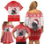Christmas Dachshund Dog Family Matching Off Shoulder Short Dress and Hawaiian Shirt Santa Hat Woof Snowflake Paw Design - Wonder Print Shop