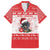 Christmas Dachshund Dog Family Matching Short Sleeve Bodycon Dress and Hawaiian Shirt Santa Hat Woof Snowflake Paw Design - Wonder Print Shop