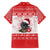 Christmas Dachshund Dog Family Matching Short Sleeve Bodycon Dress and Hawaiian Shirt Santa Hat Woof Snowflake Paw Design - Wonder Print Shop