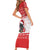 Christmas Dachshund Dog Family Matching Short Sleeve Bodycon Dress and Hawaiian Shirt Santa Hat Woof Snowflake Paw Design - Wonder Print Shop