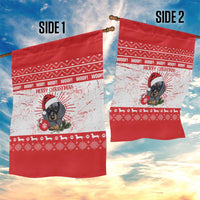 Christmas Dachshund Dog Garden Flag Santa Hat Woof Snowflake Paw Design - Wonder Print Shop