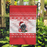 Christmas Dachshund Dog Garden Flag Santa Hat Woof Snowflake Paw Design - Wonder Print Shop
