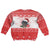 Christmas Dachshund Dog Kid Ugly Christmas Sweater Santa Hat Woof Snowflake Paw Design - Wonder Print Shop